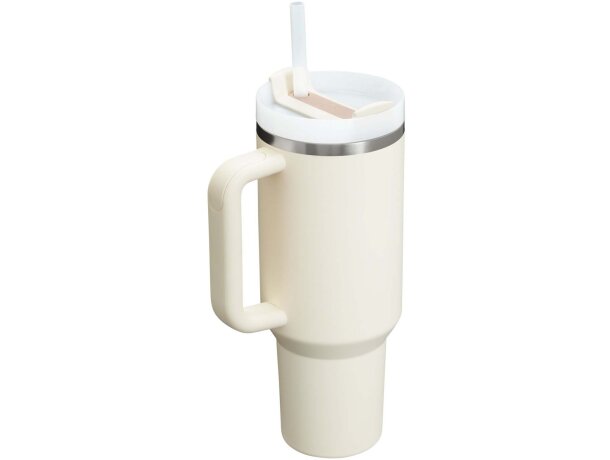 Vaso térmico Stanley Quencher H2.0 de acero inoxidable Crema detalle 1