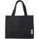 Bolsa tote con fuelle algodón reciclado certificado GRS Odessa Negro intenso detalle 7