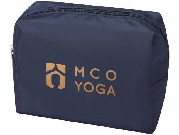 Bolsa de aseo Muse en RPET certificado GRS Azul marino detalle 7