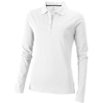 Polo de mujer en manga larga blanco con logo