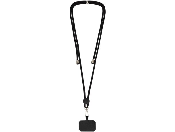 Lanyard regulable Kubi con gancho metálico y cinta de nylon Azul real detalle 20