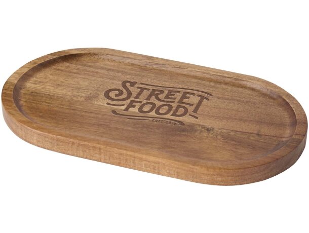 Bandeja de madera de acacia Edge para servir Madera detalle 1
