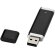 Memoria USB 4 GB Flat de plástico con diseño minimalista Negro intenso