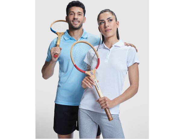 Polo deportivo de manga corta para mujer Monzha Roly Lima detalle 32
