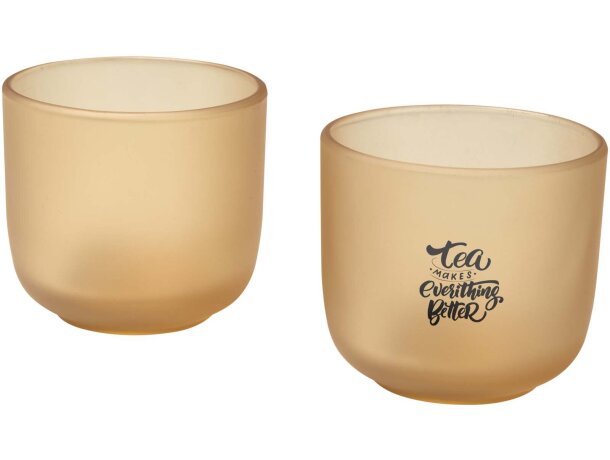 Juego de 2 vasos de cristal borosilicato Male 200 ml acabado mate detalle 3