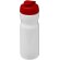 H2O Active® Base Bidón deportivo con Tapa Flip de 650 ml Blanco/rojo