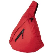 Mochila triangular con bandolera ajustable grabada roja Mochila triangular con bandolera ajustable grabada roja