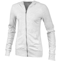 Chaqueta fina con capucha y cremallera grabada blanca Chaqueta fina con capucha y cremallera grabada blanca