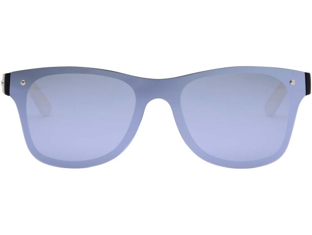 Gafas de sol Tan con patillas de bambú y protección UV400 Plateado detalle 5