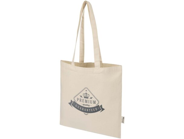 Bolsa tote 7L algodón reciclado certificado GRS Peru Blend Natural detalle 1