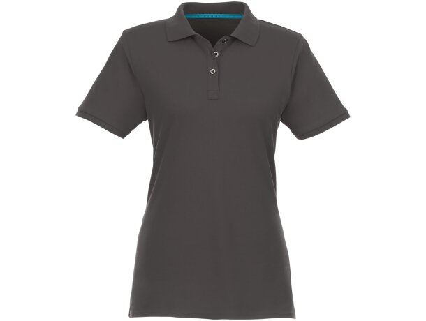 Polo manga corta algodón orgánico 220 g/m2 Elevate Nxt Beryl Gris tormenta detalle 11