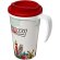 Taza térmica personalizada en pp 350ml Blanco/rojo