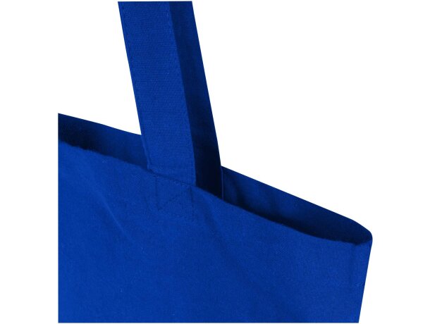 Bolsa tote 7L algodón reciclado certificado GRS Peru Blend Azul real detalle 26
