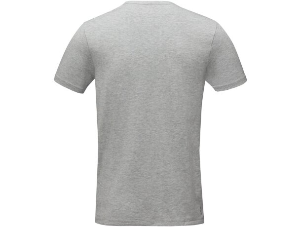 Camiseta manga corta orgánica hombre Balfour algodón certificado Mezcla de grises detalle 37