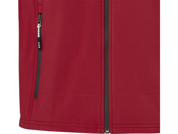 Chaqueta softshell de hombre Langley impermeable transpirable Rojo detalle 7