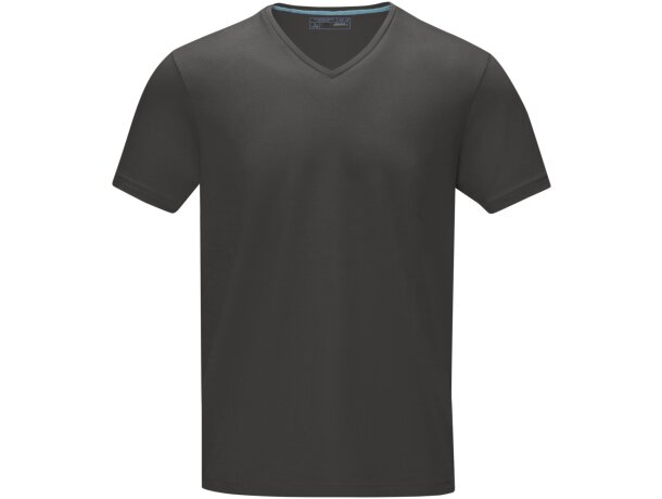 Camiseta manga corta algodón orgánico certificado GOTS hombre 200 g/m2 Gris tormenta detalle 26