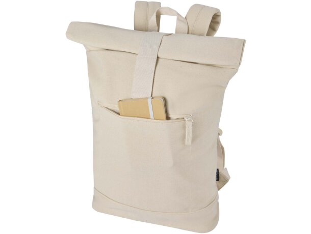 Mochila enrollable 16L con material reciclado certificado GRS detalle 16