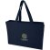 Bolsa tote de rizo reciclado GRS Siam con asa desplegable Azul marino detalle 1