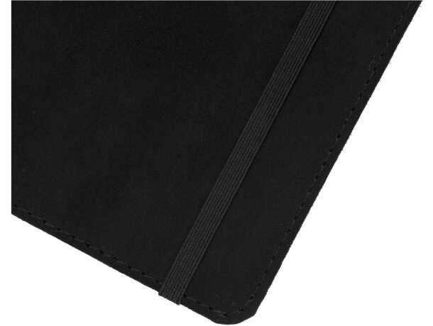 Libreta A5 de ante Carbony Negro intenso detalle 6