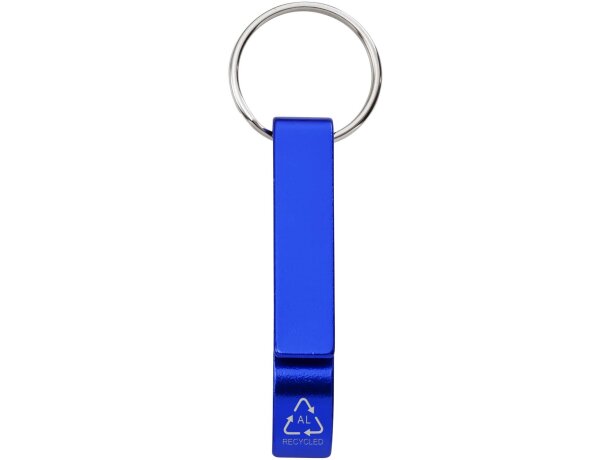 Abridor de botellas y latas Tao aluminio reciclado con llavero Azul real detalle 10