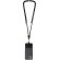 Lanyard regulable Kubi con gancho metálico y cinta de nylon Negro intenso detalle 5