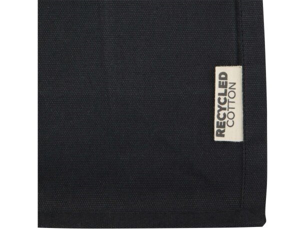 Bolsa tote con fuelle algodón reciclado certificado GRS Odessa Negro intenso detalle 9