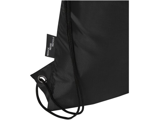 Bolsa con cordón aislada Adventure 9l en poliéster reciclado Negro intenso detalle 6
