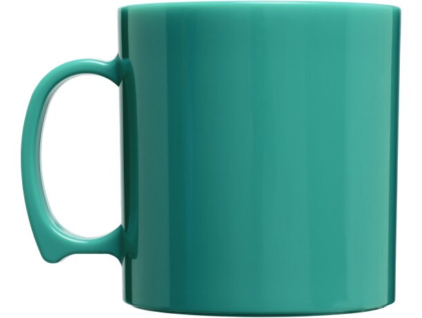 Taza plástico san 300ml con asa integrada personalizable Azul aqua detalle 15