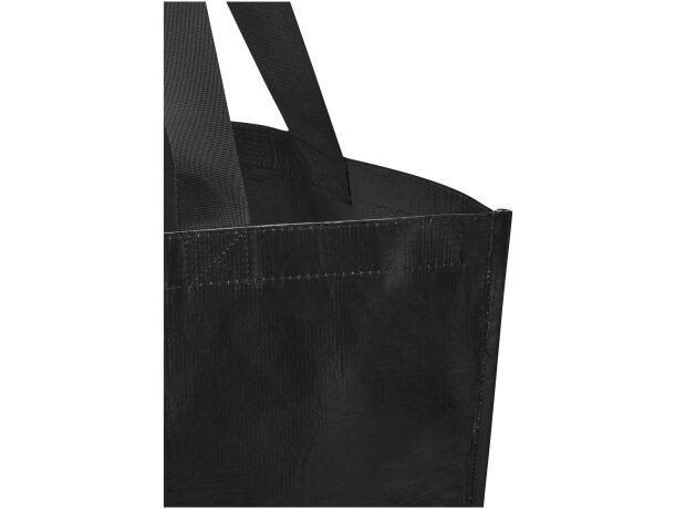 Bolsa tote Duo 30 litros plástico reciclado certificado GRS Negro intenso detalle 10