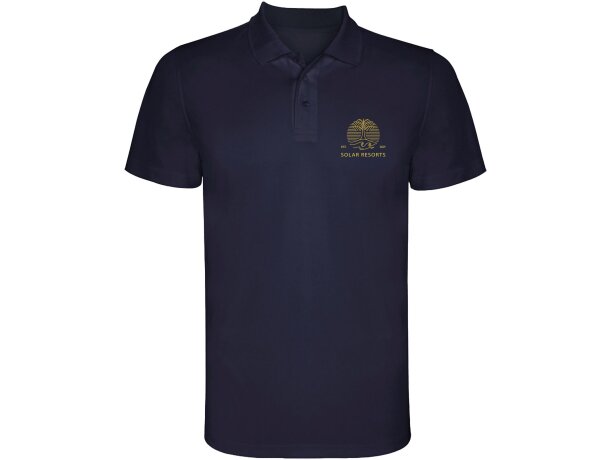 Polo deportivo transpirable Monzha Roly hombre piqué poliéster Azul marino detalle 37