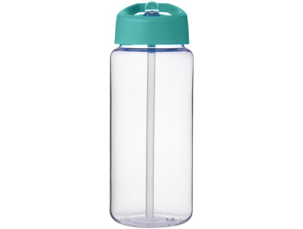 Bidón deportivo con tapa con boquilla de 600 ml H2O Active® Octave Tritan™ Transparente claro/azul aqua detalle 3