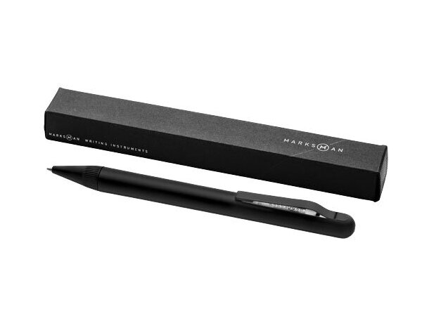 Bolígrafo de plástico y metal elegante personalizado negro intenso Bolígrafo de plástico y metal elegante personalizado negro intenso