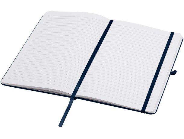 Libreta A5 Teak con tapa dura de tacto suave reciclado Azul marino detalle 24