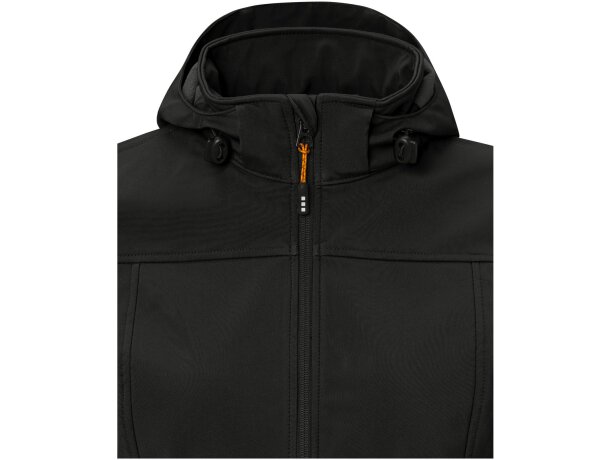 Chaqueta softshell mujer Langley corte entallado impermeable Negro intenso detalle 33