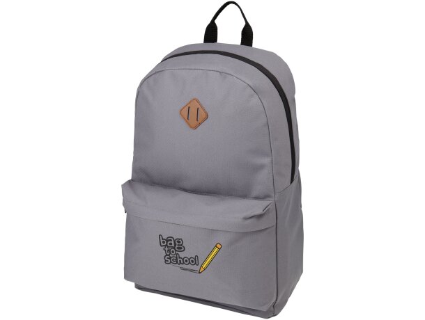Mochila para portátil de 15 poliéster 600D correas ajustables Gris detalle 6