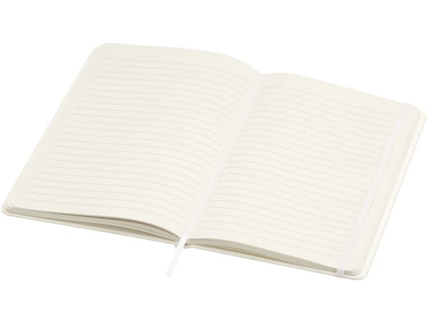 Libreta reciclada A5 con páginas rayadas Bass Blanco detalle 14
