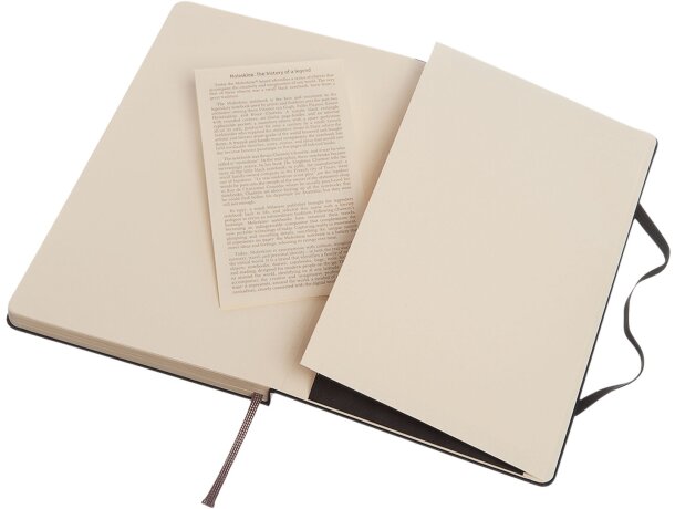 Libreta tapa dura punteada Classic con certificación FSC Negro intenso detalle 4