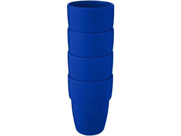 Set de regalo de 4 vasos apilables de 280 ml Staki Azul medio detalle 19