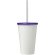 Vasos de plástico publicitario pp reciclado con pajita de silicona 350ml Morado detalle 2