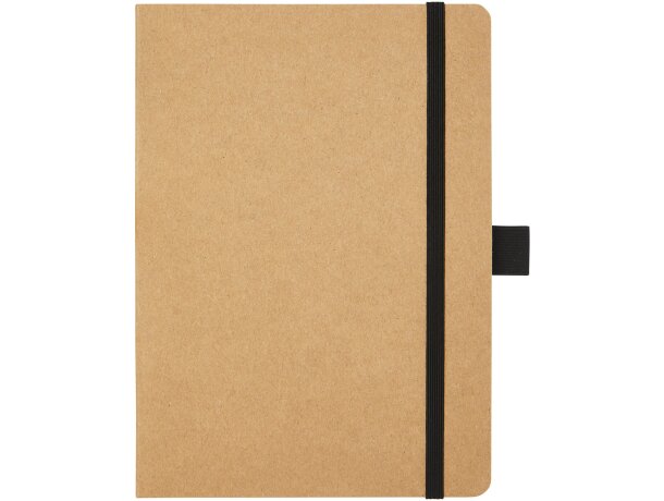 Libreta papel reciclado Berk con elástico de color Negro intenso detalle 2