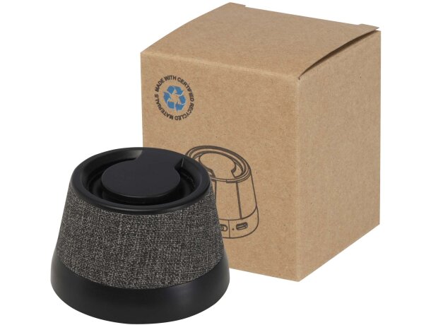 Altavoz inalámbrico magnético Horna con plástico reciclado Negro intenso detalle 6