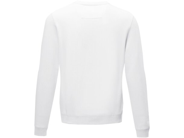 Jersey cuello redondo orgánico hombre Jasper Blanco detalle 3