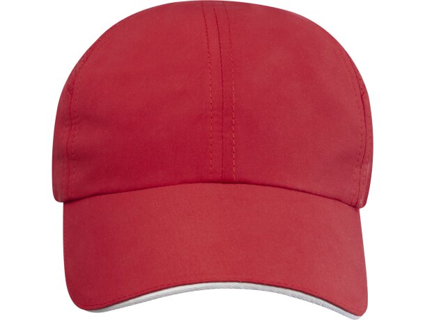 Gorra sandwich reciclada de 6 paneles Cool Fit GRS Morion Rojo detalle 6