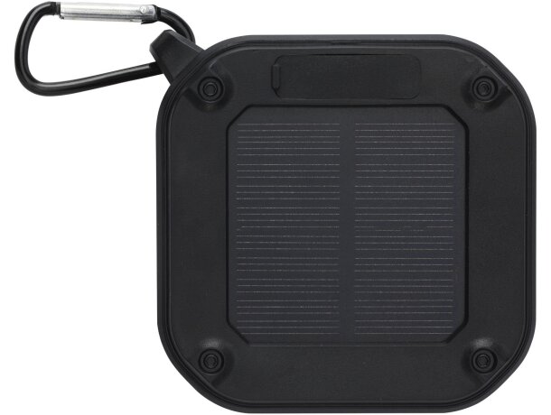 Altavoz solar Bluetooth IPX5 de 3W con mosquetón Solo Negro intenso detalle 4
