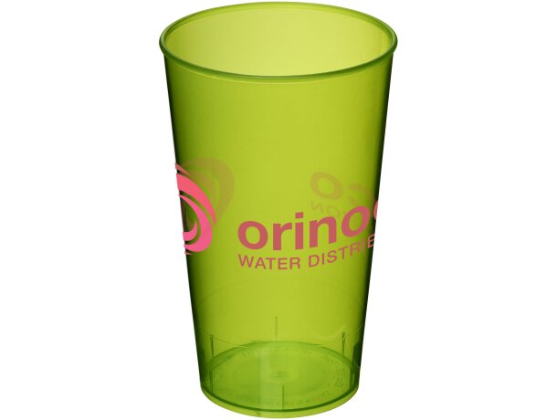 Vaso de plástico de 375 ml Arena Lima transparente detalle 7