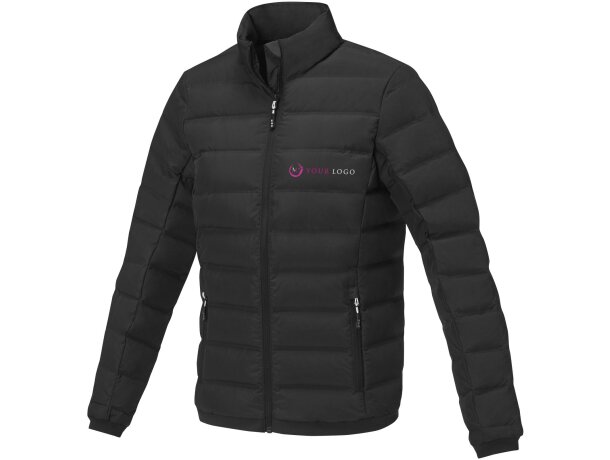 Chaqueta plumón reciclado certificado RDS para mujer Macin Negro intenso detalle 11