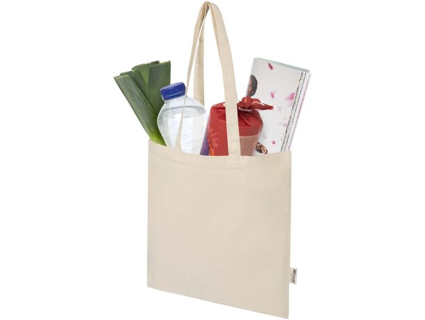 Bolsa tote 7L algodón reciclado certificado GRS Peru Blend Natural detalle 3