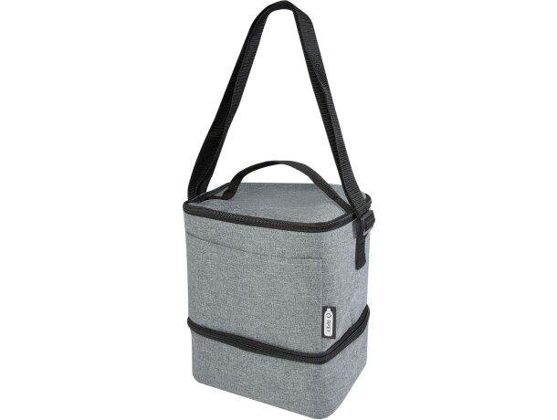 Bolsa térmica con bandolera ajustable personalizada políester reciclado Tundra Gris mezcla detalle 4