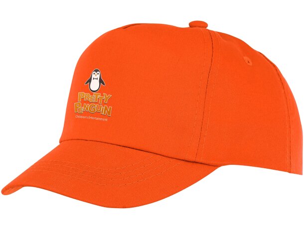 Gorra infantil de 5 paneles Feniks Kids Naranja detalle 13