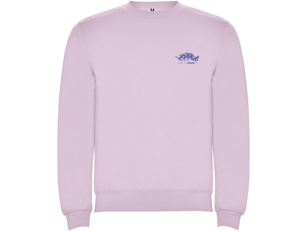 Sudadera cuello redondo infantil Roly Clasica 280 g/m² Rosa claro detalle 28